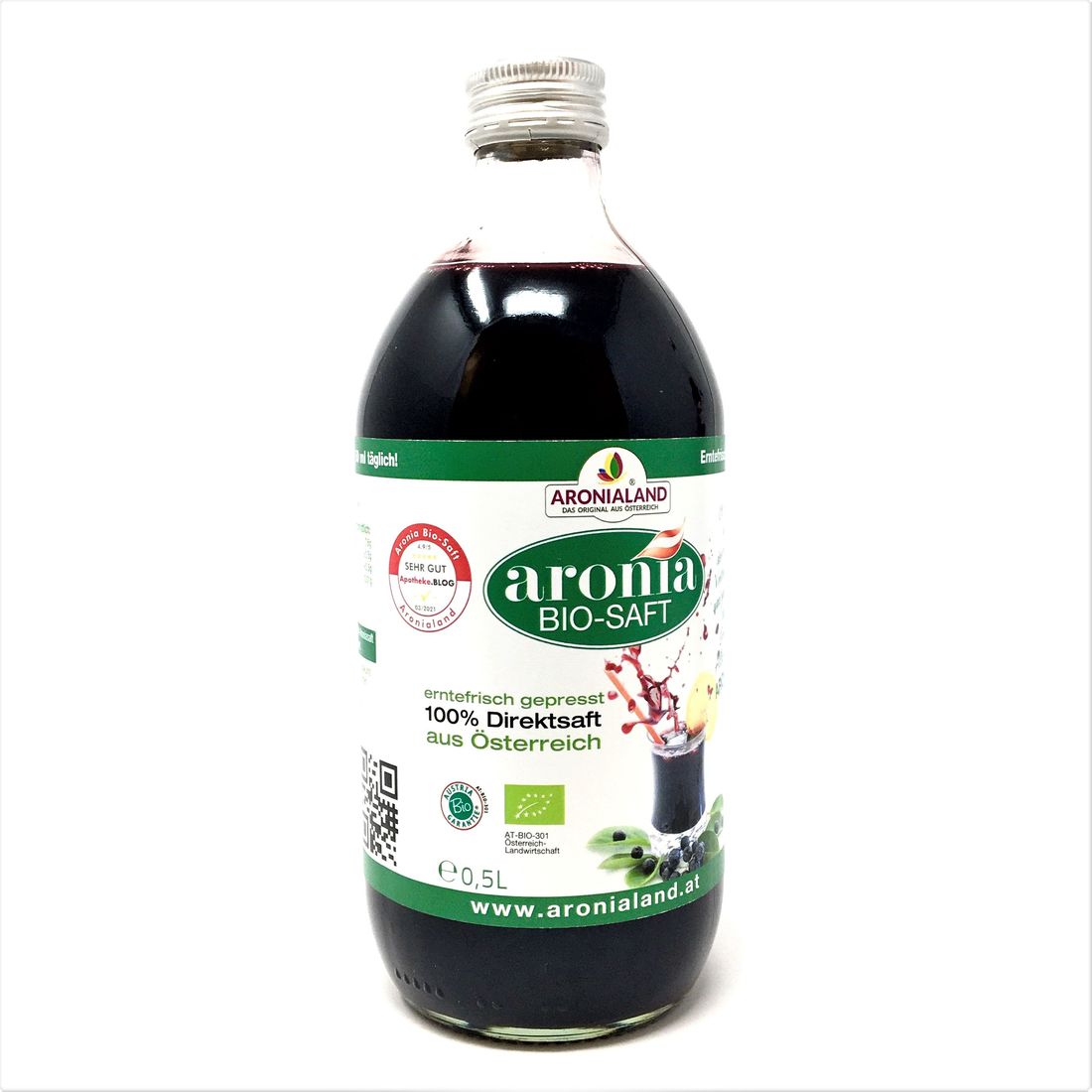 Aronia BIO - SAFT 0,5L Glasflasche