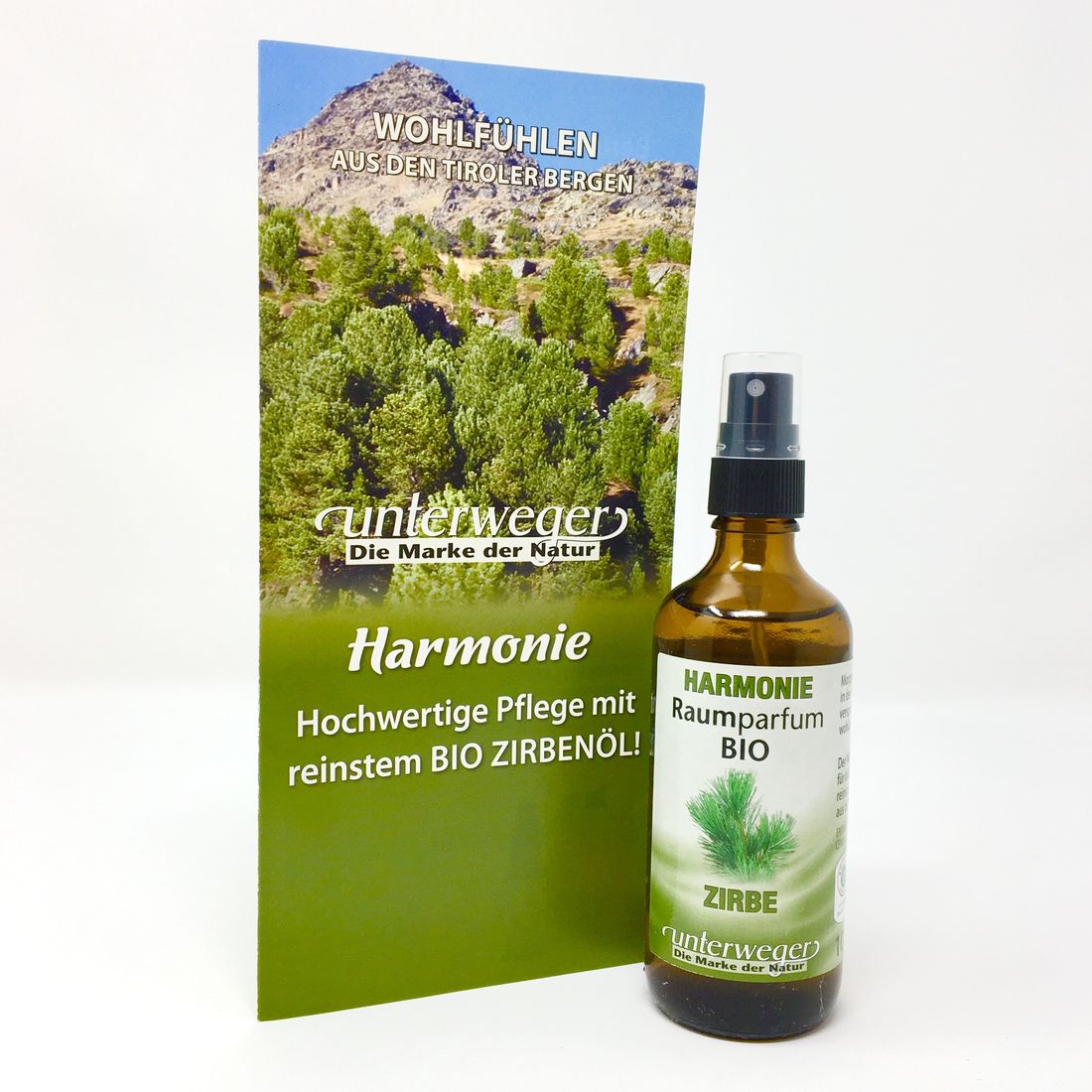 Unterweger HARMONIE BIO    Raumparfum ZIRBE 100 ml.